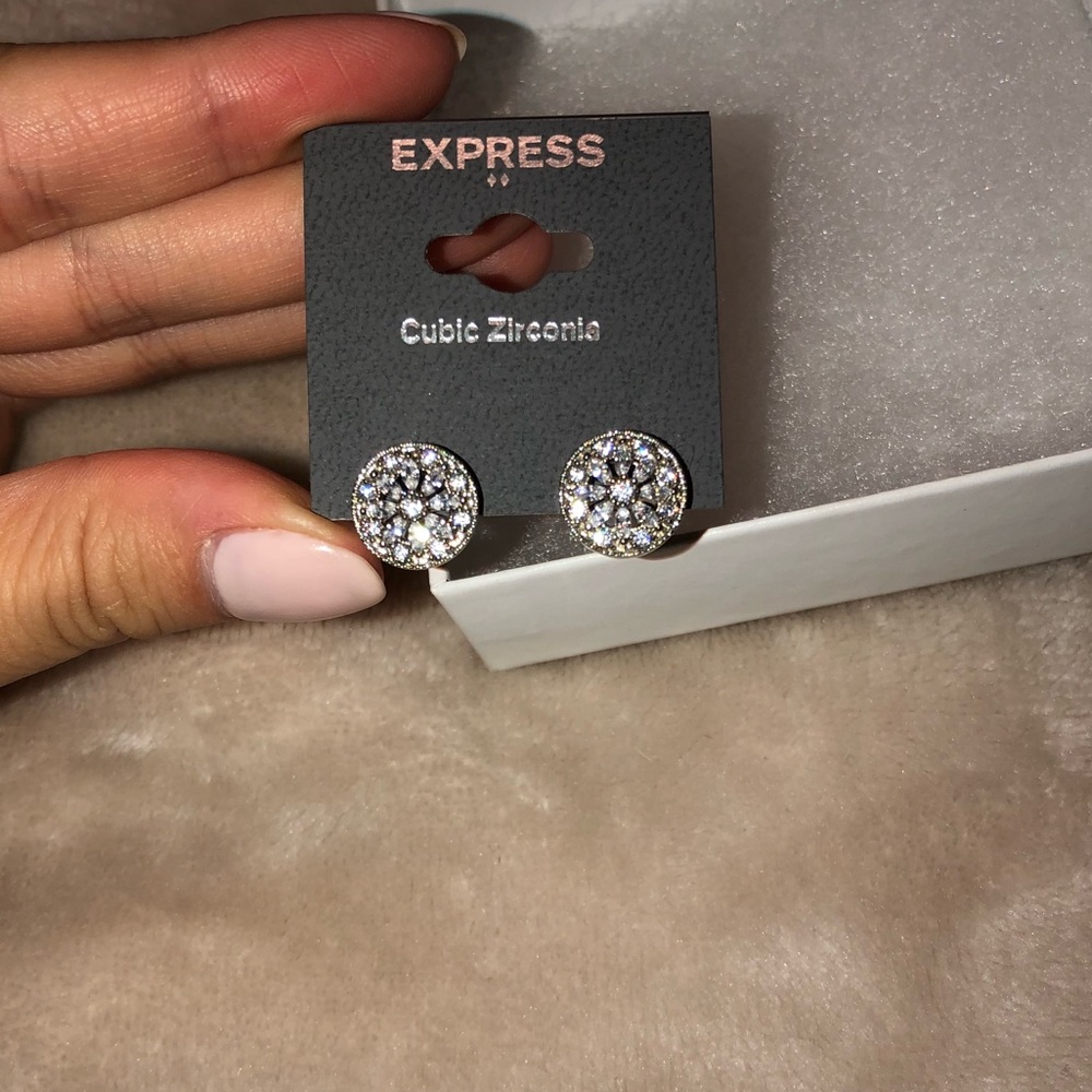 Silver stud earrings